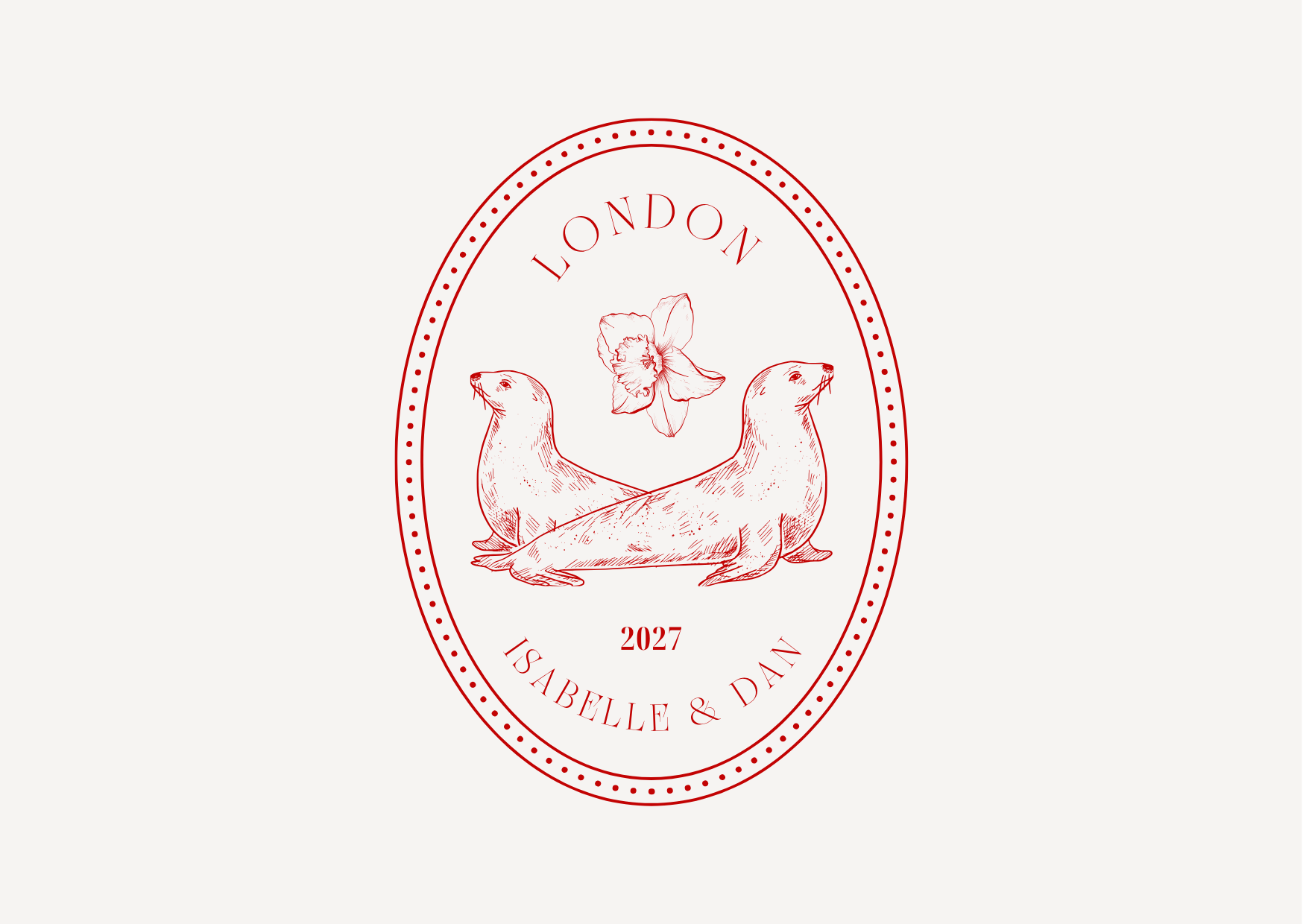 Daniel and Isabelle wedding crest